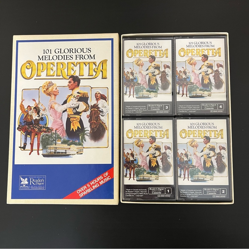 Vintage 101 Glorious Melodies From The Operetta 4 Cassette Tape Boxed Set